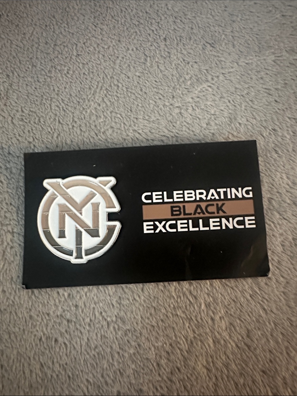 NYCFC Celebrating Black Excellence Enamel Pin - Silver & Black